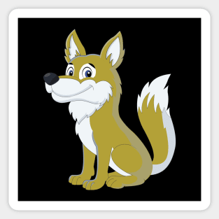 Cartoon Wolf Classic Sticker